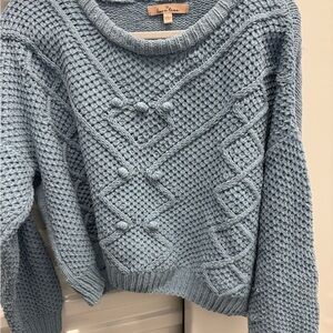 Love Tree Size L Blue Knit Sweater